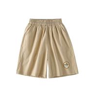 棉花堂 童装儿童梭织五分裤  卡其 140