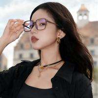 普莱斯 防蓝光眼镜女护目抗疲劳电脑防辐射大脸素颜防紫外线