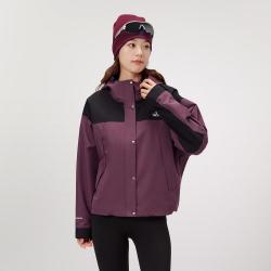 伯希和 户外拼色单层冲锋衣女防水防风外套耐磨登山服徒步百搭运动外套女