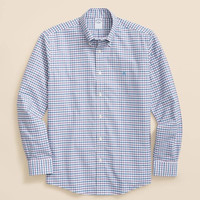 Brooks Brothers Stretch Cotton Non-Iron Oxford Polo Button-Down Collar, Outline Check Shirt