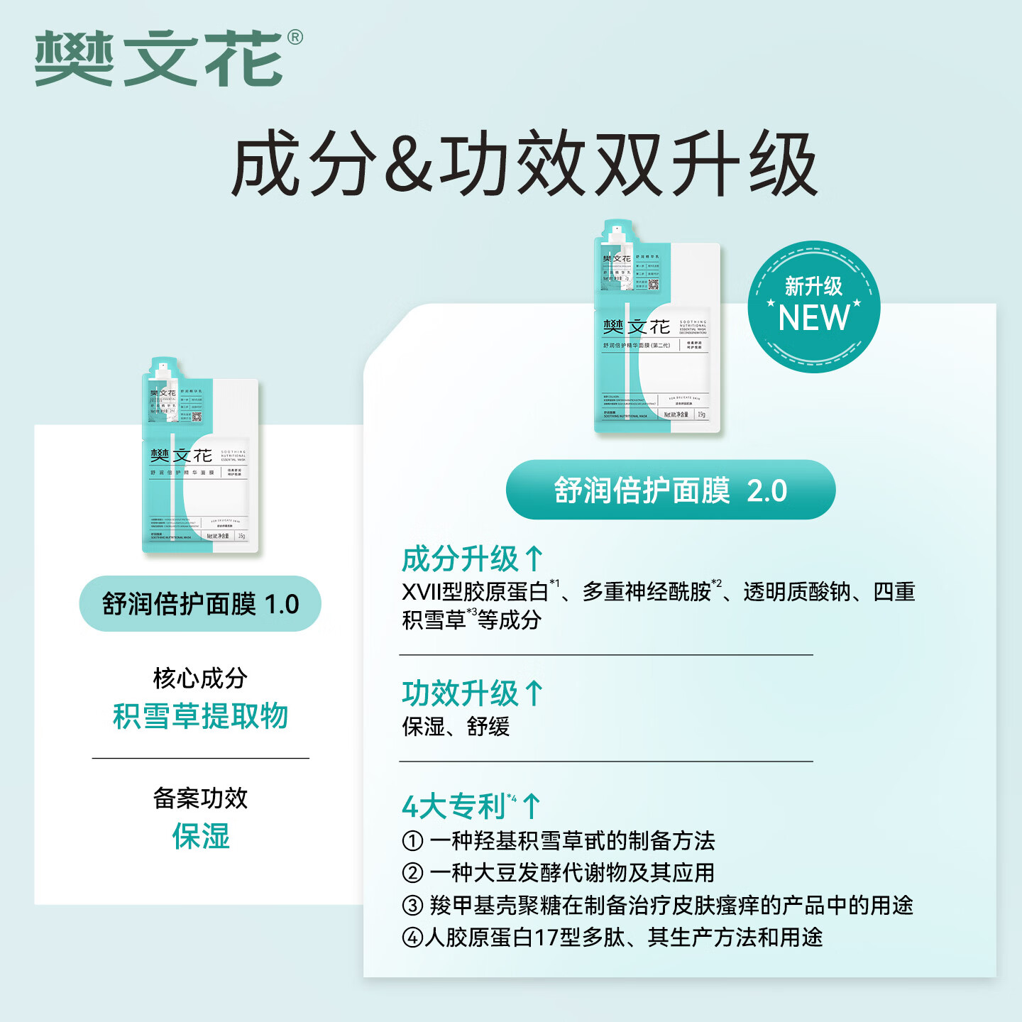  樊文花 舒缓敏感肌 面膜 5片