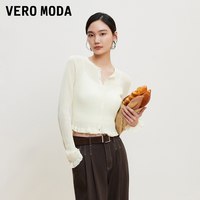 VERO MODA 针织衫女2026夏季新款花边喇叭袖半透开衫