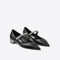 JIMMY CHOO 女士水晶饰玛丽珍尖头高跟鞋 BING PUMP FLAT