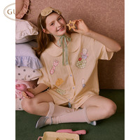 GUKOO/果壳 双层纱 女士家居服套装