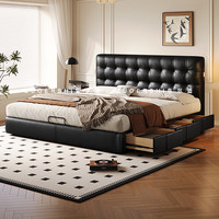 佐尔适 华夫格法式中古风薄床头加厚头层小黄牛皮 1800mm*2000mm