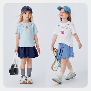  MINI BALA/迷你巴拉 吸湿速干 女童短袖T恤