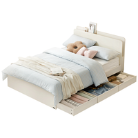  QuanU/全友 简约 单人床 抽屉储物 储物款|床+床抽*3 1.2×2.0米