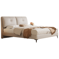  Sleemon/喜临门 头层牛皮 皮床+床垫 【云雾米】 1.8x2米