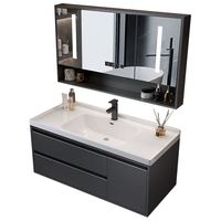 移动端、京东百亿补贴、大件超省：法梵仕 浴室柜陶瓷一体盆 家用组合洗漱台 轻奢灰-智能背光镜-80cm 包安装/上门