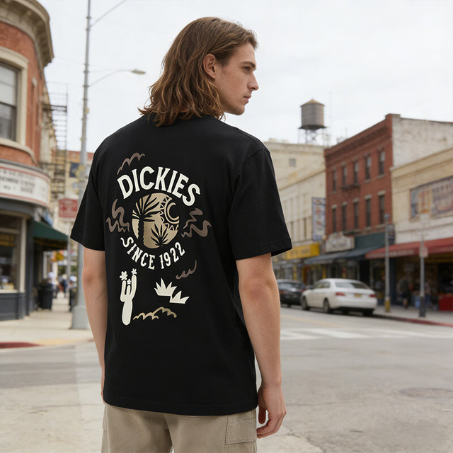 今日必买：Dickies 【宽松版型】后背印花100%棉短袖T恤 DK0A87DC