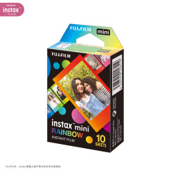 INSTAX 富士instax立拍立得 mini相纸 彩虹单包10张