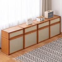 木马人 飘窗柜 阳台储物柜 防晒靠墙一体 榻榻米收纳柜 茶色大号