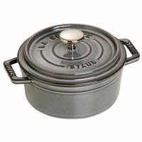 staub 珐宝 迷你铸铁珐琅小煲仔 12cm 灰色 0.4L 电磁炉通用 手洗保养