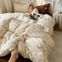 加厚中古碎花四件套