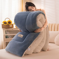 魅森加厚雪花绒学生宾利蓝被