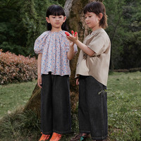 江南布衣 童装牛仔长裤时尚纯色水洗直筒夏男女童jnbybyjnby