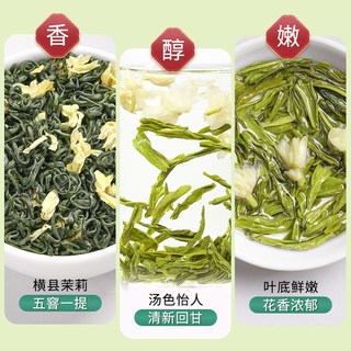 陈一凡 茉莉花茶 川派飘雪浓香型毛峰绿茶