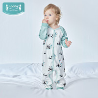 ibaby 英伦宝贝儿童恒温针织长袖连体衣秋冬睡衣家居服柔软舒适FF 长袖连体睡衣-熊猫家园 80码