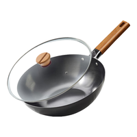  京严 无涂层更 铁锅炒锅+盖