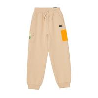 adidas 春秋季中性小童简约舒适耐磨运动休闲系绳收口长裤