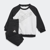 adidas 春秋季中性小童简约舒适圆领长袖长裤套装