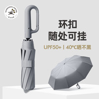 珺北 黑胶防晒环扣伞 八骨晴雨两用伞 暮云灰 63cm