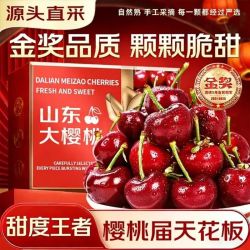 鲁禧海岸 山东大樱桃 国产车厘子净重4斤 单果 22-26mm 源头直达