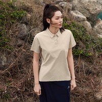  Pioneer Camp/拓路者 速干透气 女士Polo衫 燕麦灰 160/M