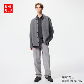 优衣库 宽松直筒 女士牛仔裤