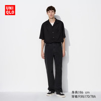UNIQLO/优衣库 宽松直筒 牛仔裤 473319/08深灰色 32 /170/82A