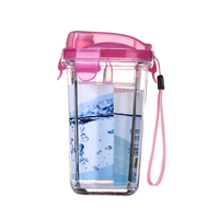 三光云彩 耐热加厚玻璃杯 500ml 红色(带提绳)