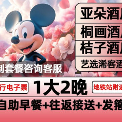 1大早鸟票+2晚酒店含早+接送+发箍