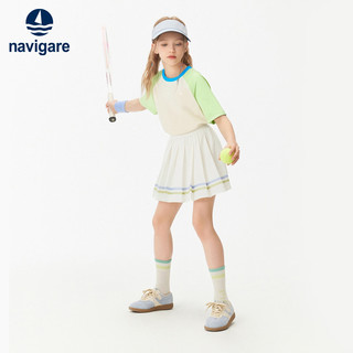 NAVIGARE 纳维凯尔女童短袖T恤 果绿 160