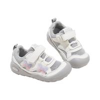 ABCKIDS 儿童蝴蝶结网面跑步鞋 米银色 内长16.35cm(适脚长15.35-15.85cm)