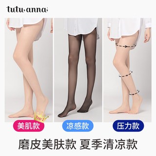 tutuanna/趣趣安娜 日本制防勾丝美肤连裤袜 肉色 1双 M（身高150-165cm/臀围85-98cm）