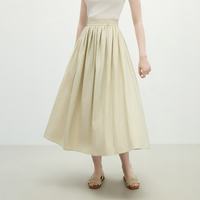 FANSILANEN/范思蓝恩 法式方领短袖衬衫女 卡其色 XS