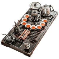  豪峰 一体 功夫茶具套装+木茶盘+烧水壶+茶壶