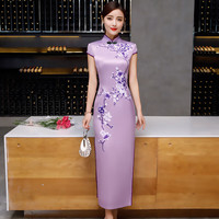 皮尔·卡丹 皮尔卡丹（pierre cardin）官方高端杭州香云纱裙子旗袍202舰D34 XL 品牌旗舰(建议111-121斤)