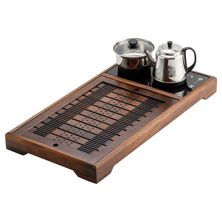 豪峰 整套茶具套装 泡茶壶+茶杯+实木茶盘