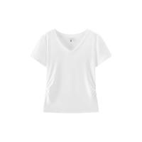  Semir/森马 凉感透气 女士短袖T恤 白色调00311 XL