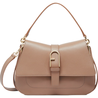 FURLA/芙拉 FLOW中号牛皮女士手提包 灰褐色