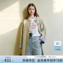 范思蓝恩 新款显瘦立领风衣 卡其色 XS(多款可选)