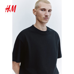 H&M 宽松版型 T恤 M 175/100 黑色