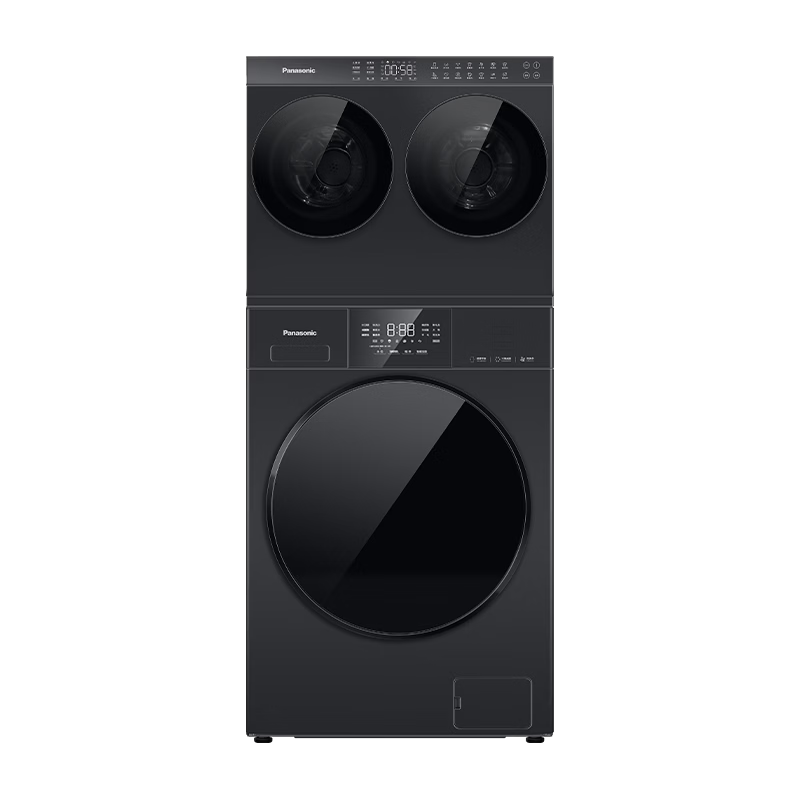 Panasonic 松下 白月光搭搭系列 F2J1+AD28D 三分区滚筒洗衣机 12kg 黑色
