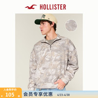 HOLLISTER 小海鸥图案美式抓绒布迷彩卫衣25秋冬男装322-5372 迷彩