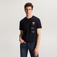 TOMMY HILFIGER 男士刺绣字母圆领短袖T恤
