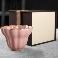 易信 汝窑佛手杯-樱花粉