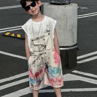 涵芽 男童夏季背带裤