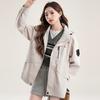 真维斯 女款连帽夹克 宽松简约显瘦