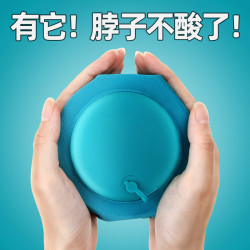 SingleLady 充气U型枕 按压式护颈脖枕 折叠便携小巧旅行睡觉舒适柔软